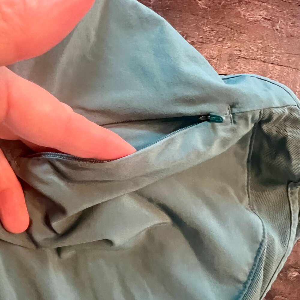 Athleta~Women~Mesh Racer Shorts~Aqua~Medium - Picture 6 of 7